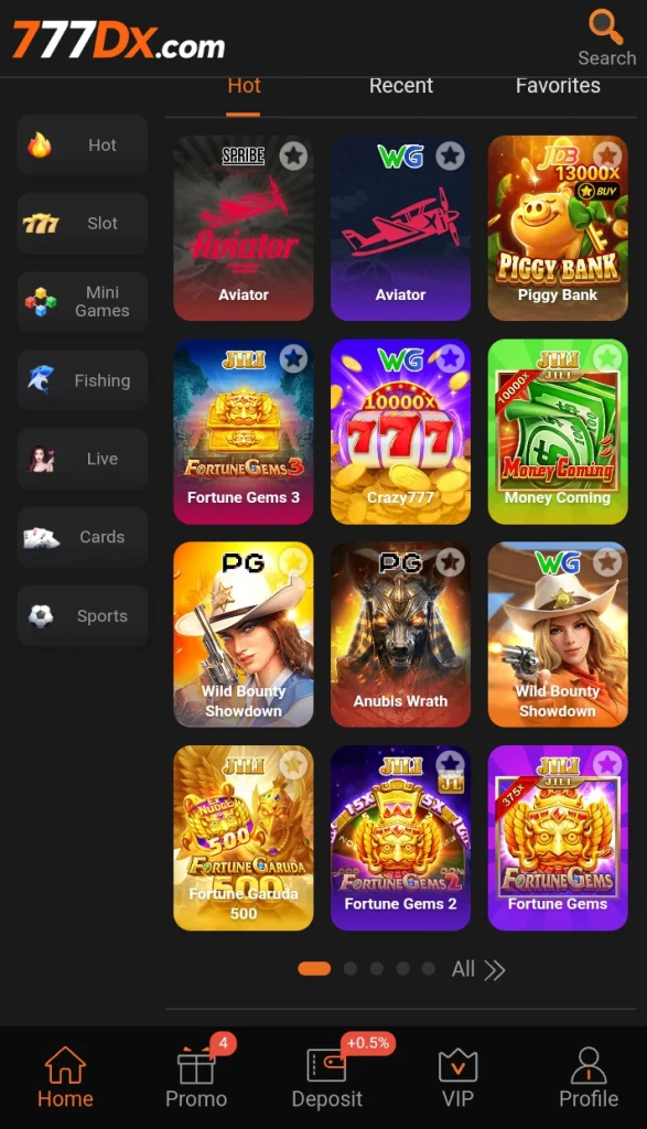 777dx game